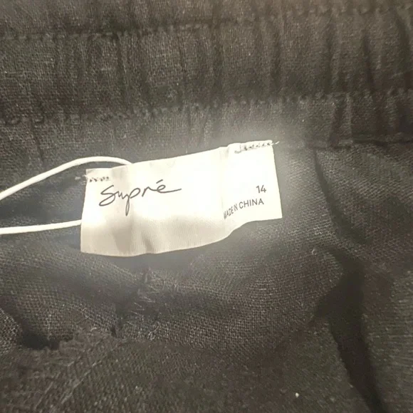 Supré black linen pants - Picture 3 of 5